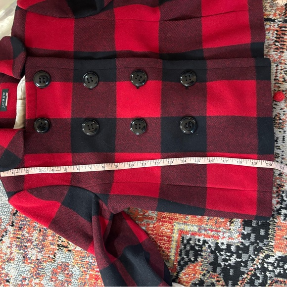 J. Crew Buffalo Plaid check Seberg pea coat jacket - Picture 8 of 8